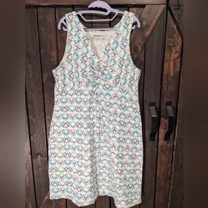 Eddie Bauer geometric print twist front dress, XL